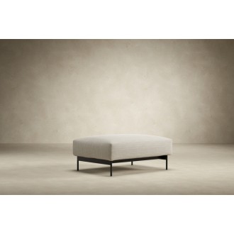 Innovation Living Malloy Ottoman Black Steel Front Angle579 - Kenya, Gravel