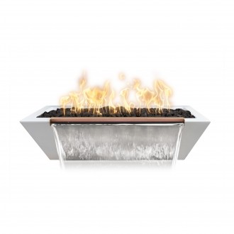 he Outdoor Plus 48" X 20" Linear Maya GFRC Fire & Water Bowl