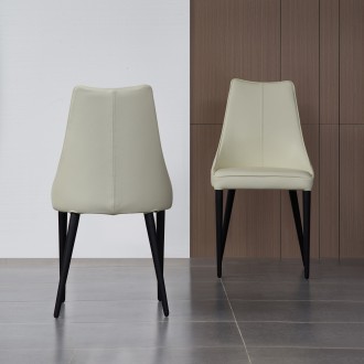 J&M Furniture Milano Leather Dining Chair White