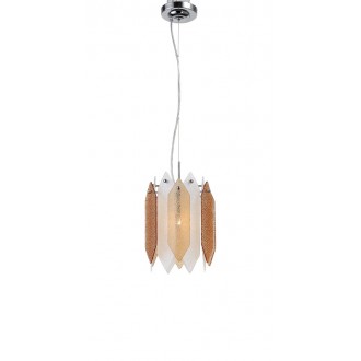 ZEEV Lighting Stratus Pendant - Chrome With Amber 