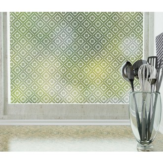 Odhams Press Jane Frosted Non-Adhesive Decorative Window Film - Privacy Cling Film