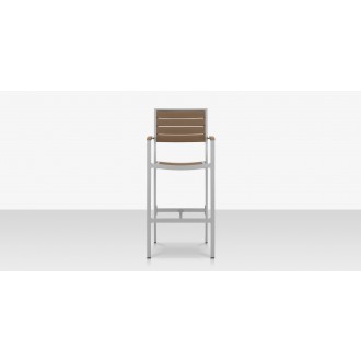 Source Furniture Napa Aluminum Stackable Bar Arm Chair