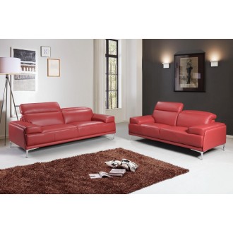 J&M Furniture Nicolo- Red Sofa & Love Set