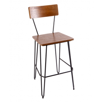 NV Barstool With Steel Wire Frame - Sand Black Finish