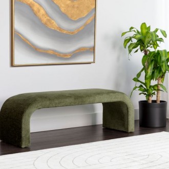 Sunpan Nahara Bench Bergen Olive - Lifestyle
