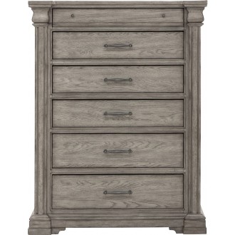 Pulaski Furniture Madison Ridge 6 Drawer Chest in Heritage Taupe Front