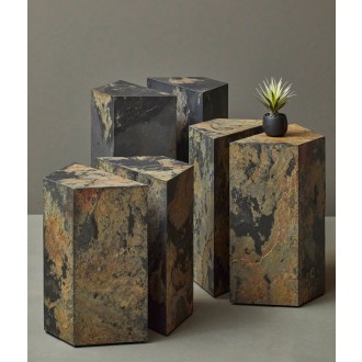 Pulaski Furniture Compostela and San Juan Slate Pedestal - Set of 3