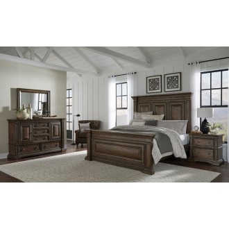 Pulaski Furniture Woodbury 5-Drawer Dresser with Cabinets in Cowboy Boots Brown