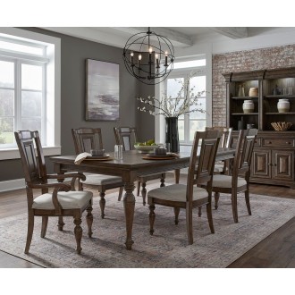 Pulaski Furniture Woodbury Wooden Side Chair in Cowboy Boots Brown