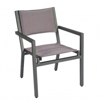 Woodard Palm Coast Padded Sling Dining Armchair - Stackable
