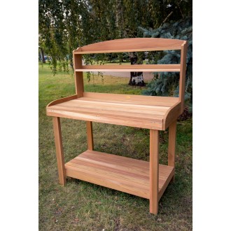 All Things Cedar Potting Bench - Lifestyle