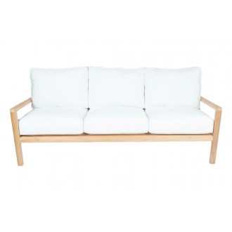 Royal Teak Coastal Wooden Sofa 3-Seater - Royal Teak Coastal Wooden Sofa 3-Seater - White