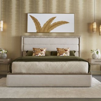 Sunpan Sherwood Bed King - Belfast Oatmeal - Lifestyle