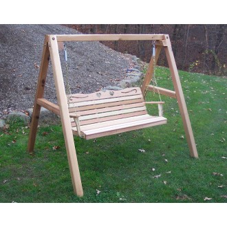 Cedar Country Hearts Porch Swing w/Stand