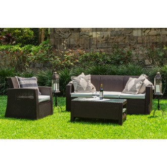 Hospitality Rattan Patio Plastique Lounge Chair Set