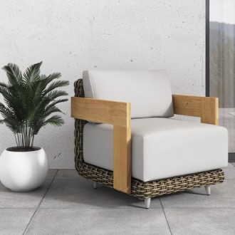Sunpan Potenza Armchair Palazzo Cream - Lifestyle