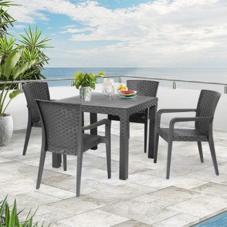 Rainbow Outdoor Alberta 5-Piece Dining Set Anthracite