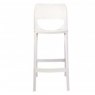 Rainbow Outdoor Bella Set of 2 Stackable Barstool W/No Arms-White Front