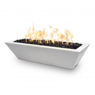 The Outdoor Plus 48" X 20" Linear Maya GFRC Fire Bowl 