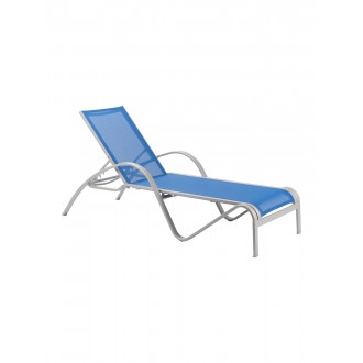 Redington Powdercoated Aluminum Sunlounger - Blue