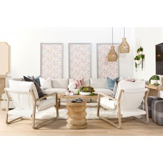 Essentials For Living Reed Console Table - Smoke Gray Pine - Lifestyle