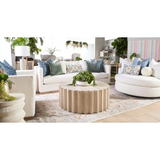 Essentials For Living Roma Coffee Table - White Wash Pine - Lifestyle