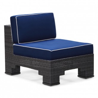 Woodard Lorenzo by Alexa Hampton Armless Chair - Angled and Zoomed