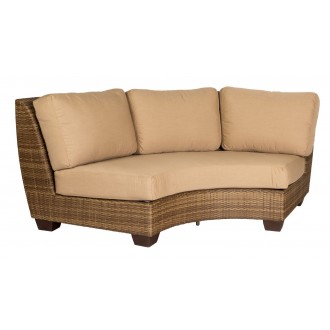 Woodard Saddleback Curved Sectional Unit in Mocha