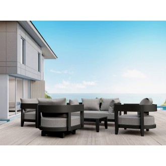 Anderson Teak SET-173 5-pc Coronado Aluminum Deep Seating Set 