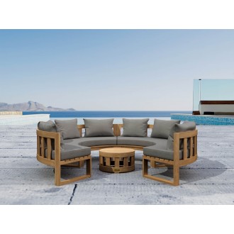 Anderson Teak Circular Modular Deep Seating Set - SET-810 - Lifestyle