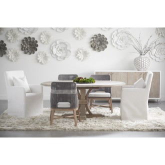 Essentials For Living Shelter Slipcover Arm Chair - LiveSmart Peyton-Pearl, Natural Gray Birch - Lifestyle