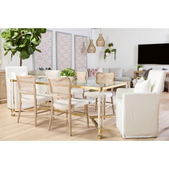 Essentials For Living Shelter Slipcover Arm Chair with Casters - LiveSmart Peyton-Pearl - Lifestyle