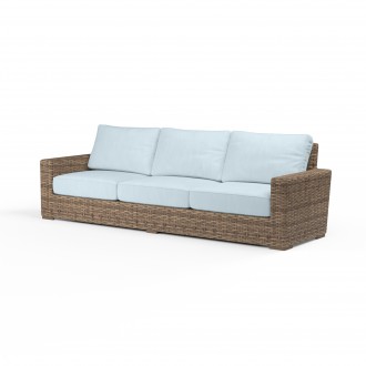 Havana Sofa in Canvas Skyline w/ Self Welt - Front Side Angle