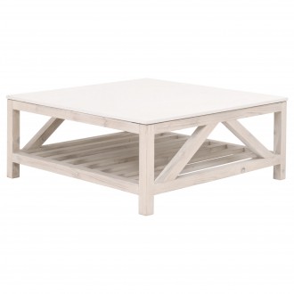 Essentials For Living Spruce Square Coffee Table - Front Side Angle