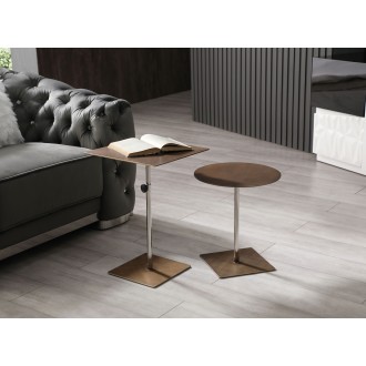 Whiteline Modern Living Karley Side Table In Bronze Brushed Metal - Lifestyle