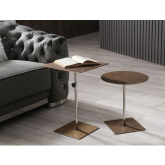 Whiteline Modern Living Marley Side Table In Bronze Brushed Metal  - Lifestyl
