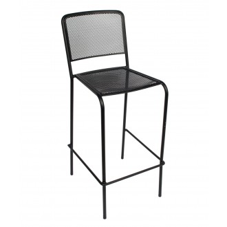 Chesapeake Barstool Micro Mesh Seat & Back - Powder Coated Steel - Black