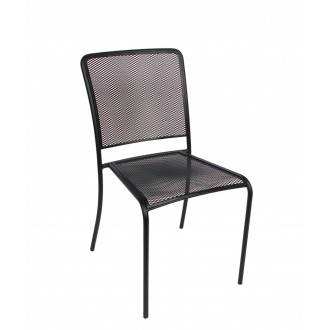 Chesapeake Side Chair Micro Mesh Seat & Back - Powder Coated Steel - Black