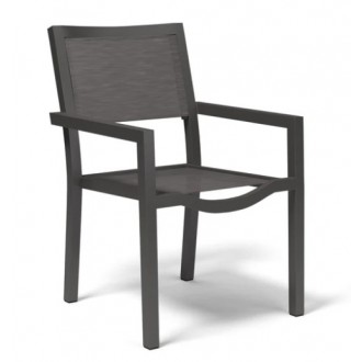 Sunset West Vegas Stackable Sling Dining Chair - Angled View