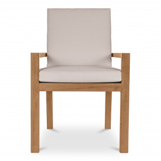 Moe's Home Collection Mateo Outdoor Dining Chair in White - Front