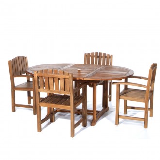 5-Piece Oval Dining Chair Set