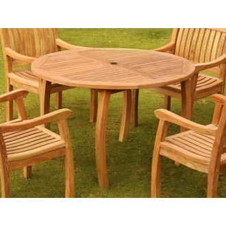 Tortuga Outdoor Jakarta Round 48" Dining Table Set