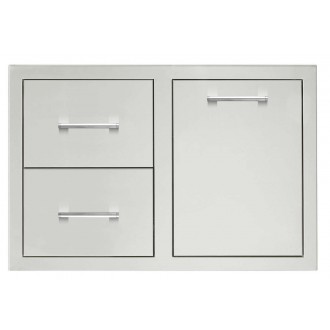 TrueFlame 33" 2-Drawer And Access Door Combo Masonry Frame Return