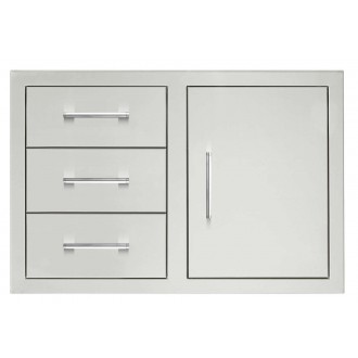TrueFlame 33" 3-Drawer And Access Door Combo - Front