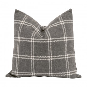 Essentials For Living The Basic 22" Essential Pillow in Performance Walden Smoke - Set of Two in Front Angle