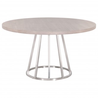 Turino Carrera 54 Round Dining Table Top - Natural Gray - Front
