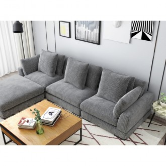 Moe's Home Collection Tumble Slipper Chair - Charcoal - Lifestyle