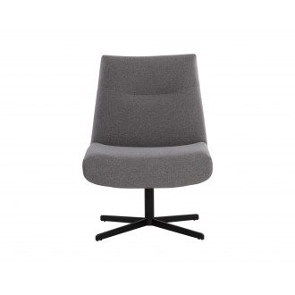 Sunpan Karson Swivel Lounge Chair in Charcoal Grey - Front Angle
