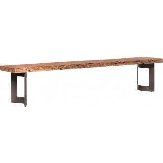 Moe's Home Collection Bent Bench Large Smoked - Front Side Angle
