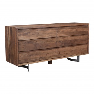 Moe's Home Collection Bent Dresser, Smoked - Front Side Angle